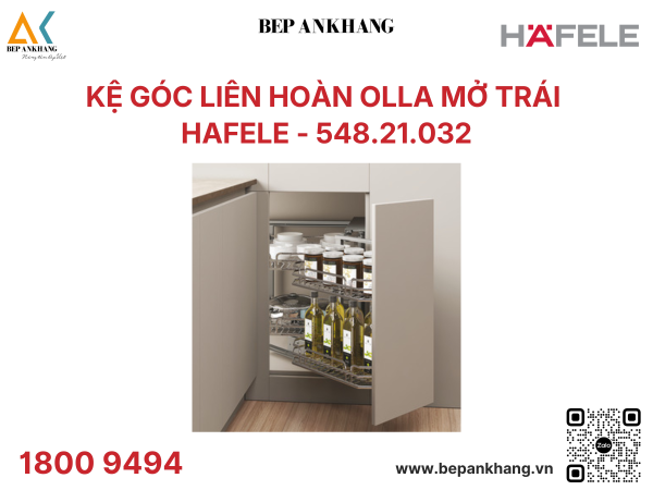 Kệ Góc Liên Hoàn Olla Mở Trái Hafele 548.21.032